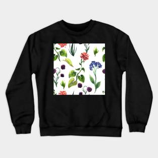 Seamless plants pattern. Floral decorative illustration Crewneck Sweatshirt